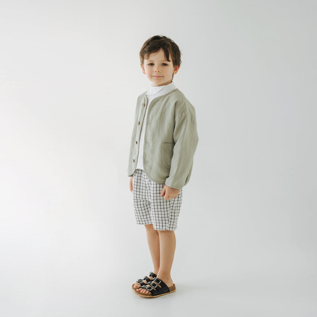 June Oversized Linen Jacket in Sage Summer jacket lekókko 