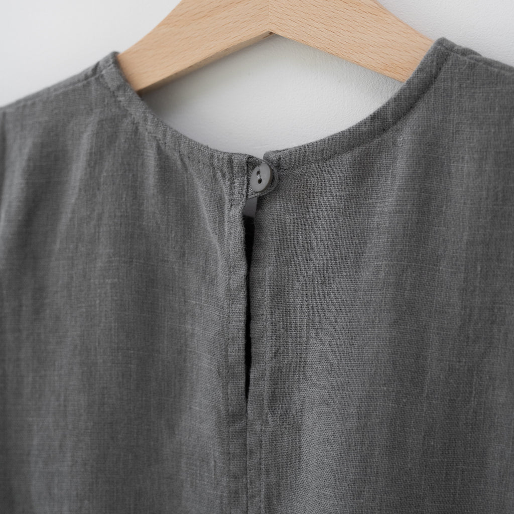 Luna Linen Dress in Gray Lekokko 