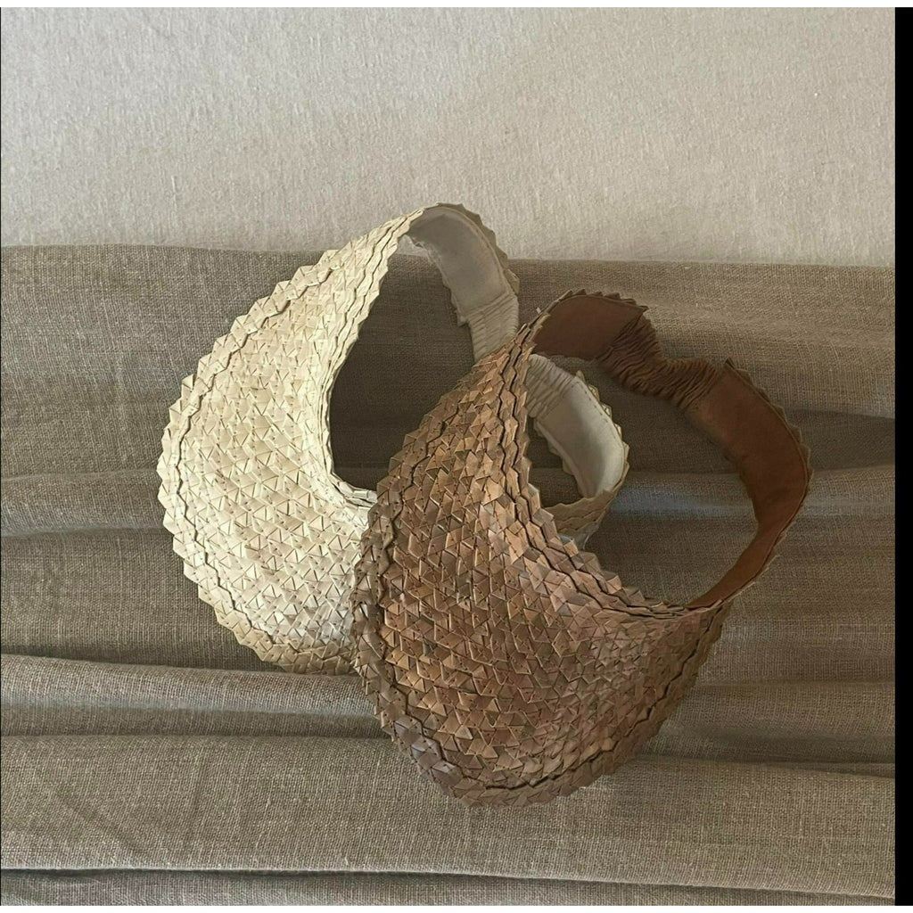 Raffia Straw Sun Visor lekókko 