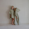 Sage Linen Fine Waffle Poncho Lekokko 